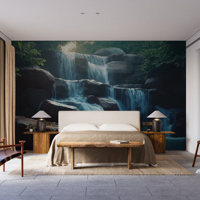 Tapet cascada | O cascadă liniștitoare printre roci