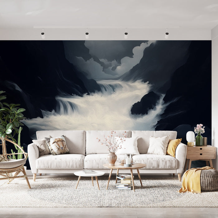 Fototapet foss | En abstrakt fremstilling av en tumultarisk foss