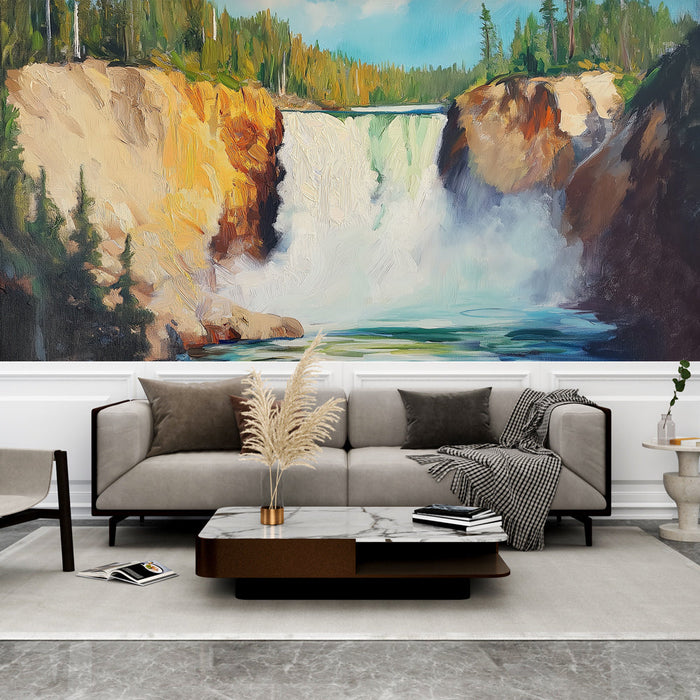 Fototapeet juga | Rahustav looduslik stseen majesteetliku joaga