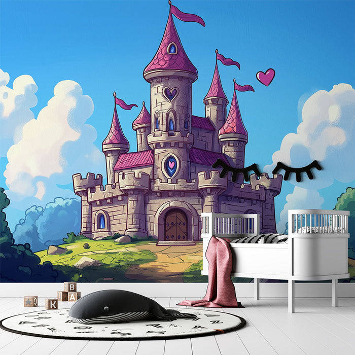 Mural Wallpaper fairy-tale castle | An enchanting castle with romantic details