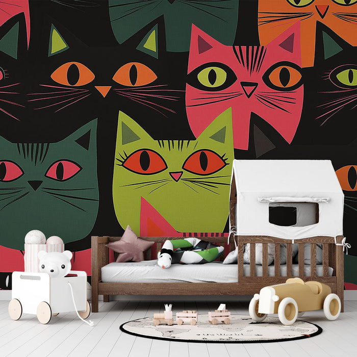 Värvikad kassid tapeet | Mängulised kassinäod erksates toonides
