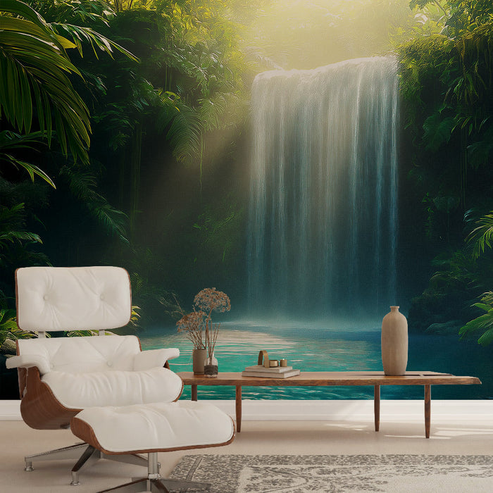 Muraaltapeet juga | Suurepärane juga lopsakas džunglis