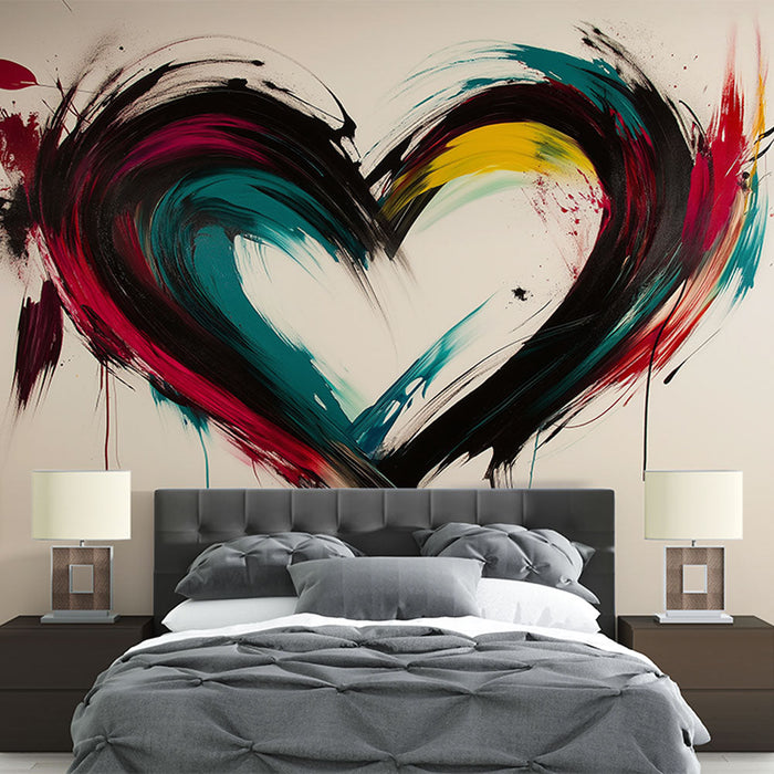 Foto Behang hart | Liefde in schildering