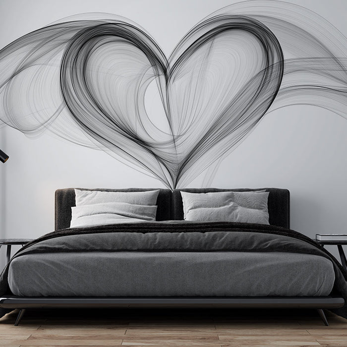 Tapeta srdce | Minimalistická černá