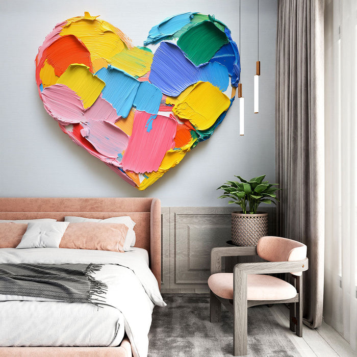 Carta da parati cuore | Pittura a coltello