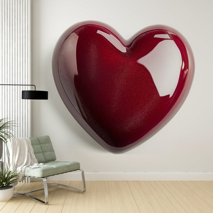 Tapeta srce | Rdeči bleščice