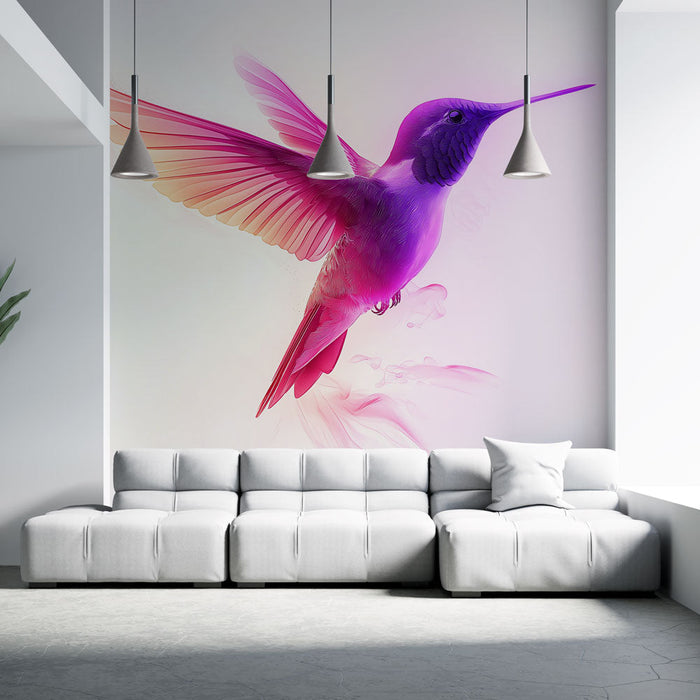 Tapetti hummingbird | Eloisa kolibri vaaleanpunaisena ja purppuranvärisenä