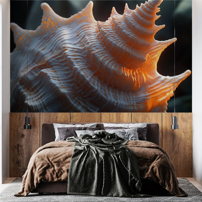 Mural Wallpaper shell | Detail of a beautiful shell in organic colors