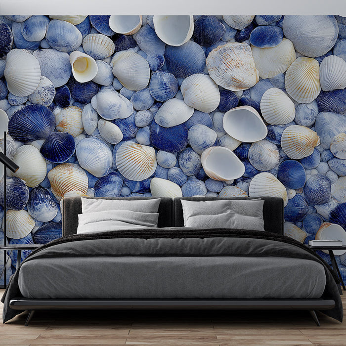 Papel de parede conchas | Panorâmico na maré baixa