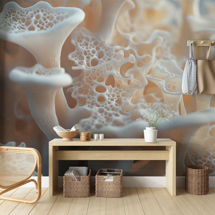 Papel de parede coral | Detalhes elegantes inspirados em estruturas de coral