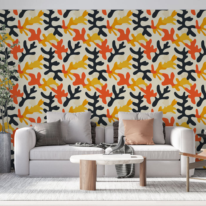 Foto Behang koraal | Abstract patroon van kleurrijke en dynamische koralen