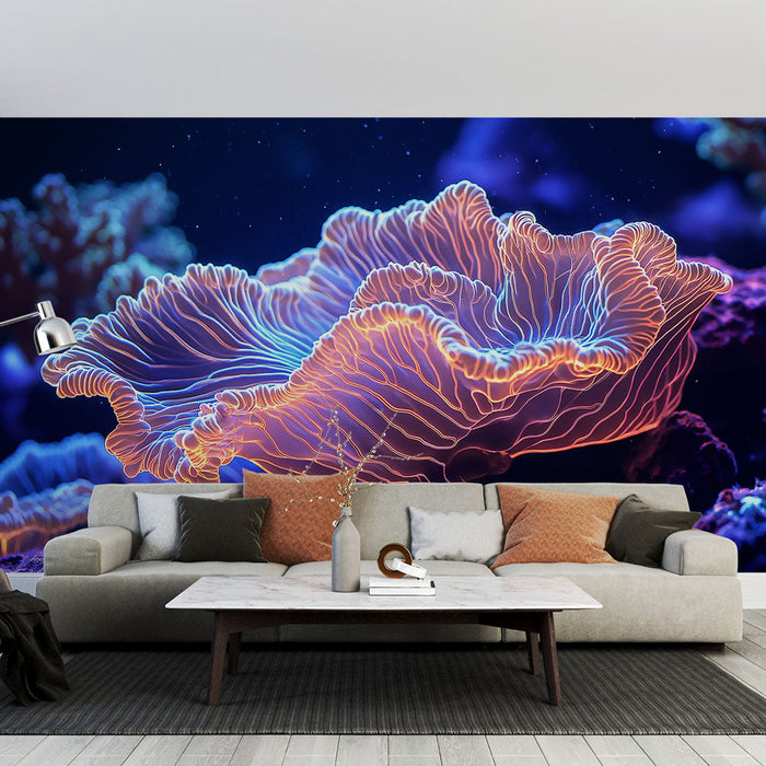 Mural Wallpaper coral | Vibrant pattern of bright underwater coral