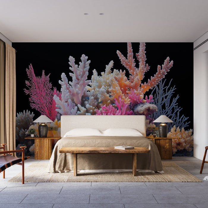 Fototapet koral | En levende undervandshave med en række farverige koraller