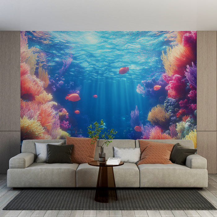 Tapeta korál | Podvodní vize s barevnými korály