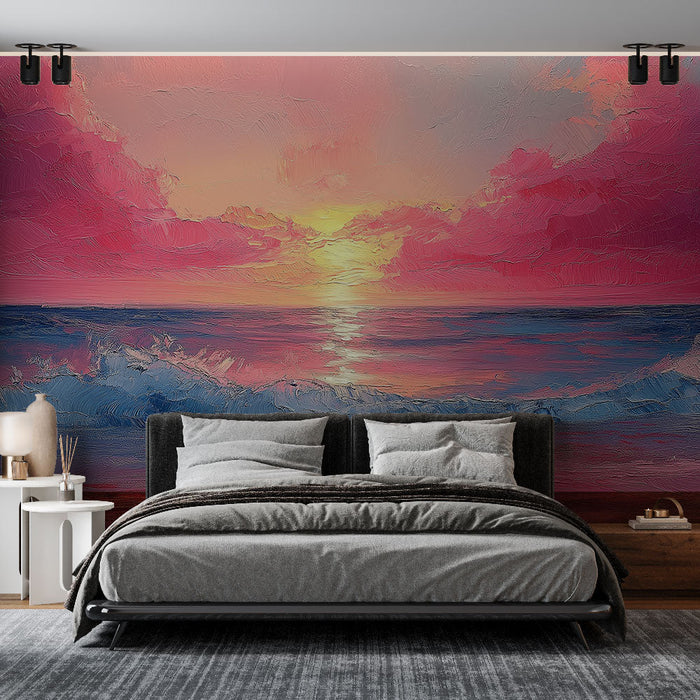 Fotótapé naplemente a tenger felett | Tengeri jelenetek pasztell színekben