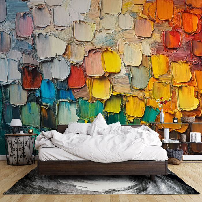 Fototapet lyse farger | Et fengslende spill av nyanser i relieff