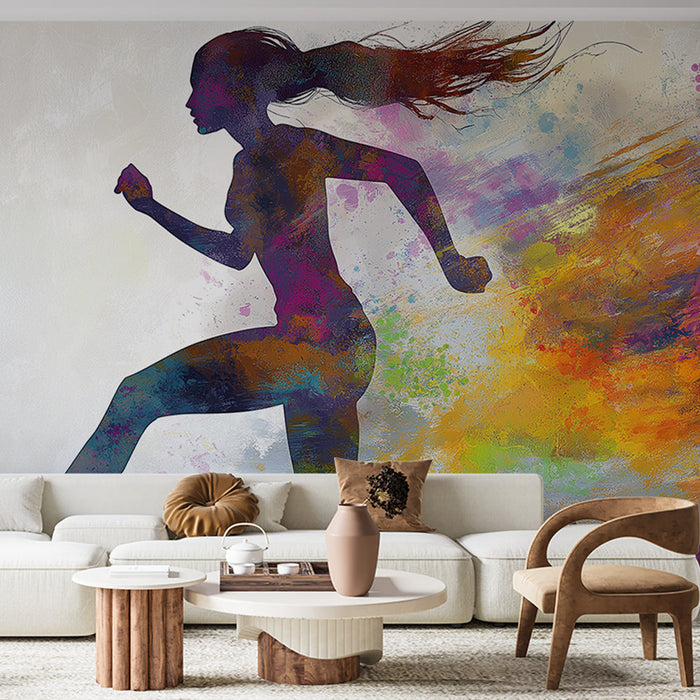 Mural Wallpaper teče | Večbarvno tek