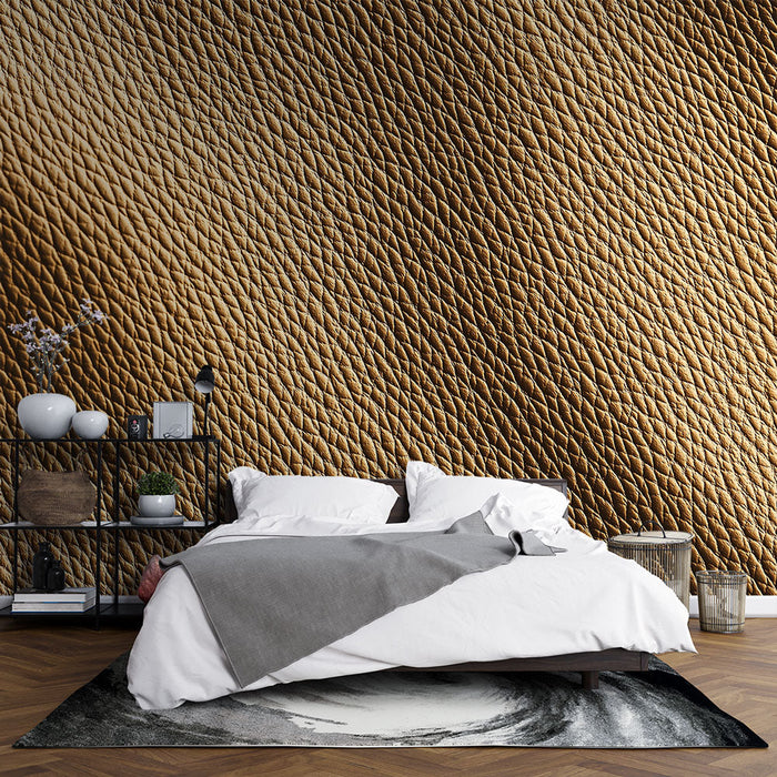 Mural Wallpaper beige leather | Rich and elegant texture for your decoration projects