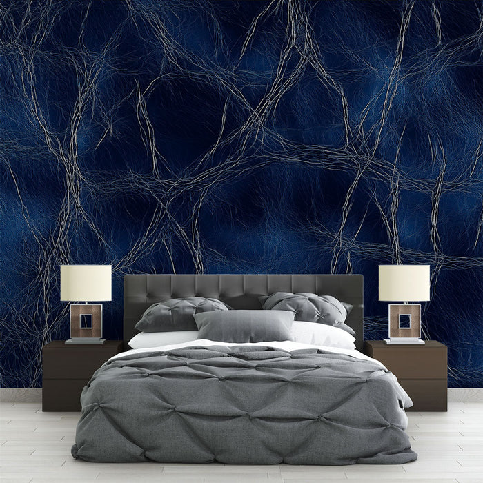 Fototapet läder | Blå natt abstrakt mönster med subtila detaljer