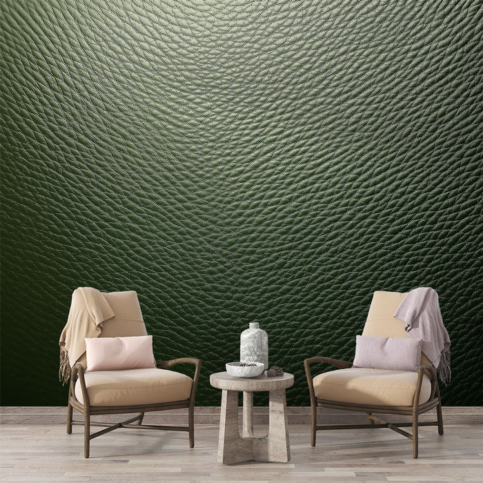 Falikárpit bőr | Finom textúra mélyzöld bőrben