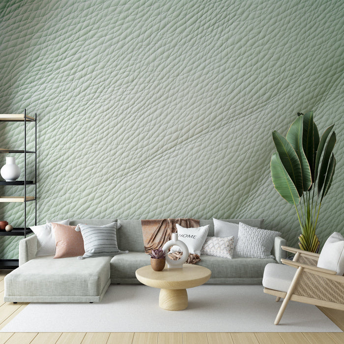 Ταπετσαρία τοίχου ανοιχτό πράσινο υφή δέρματος | Εκλεπτυσμένη έκδοση
