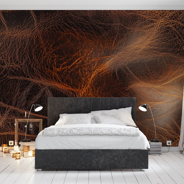 Műbőr tapéta vintage bőr | Gazdag és elegáns barna bőr textúra