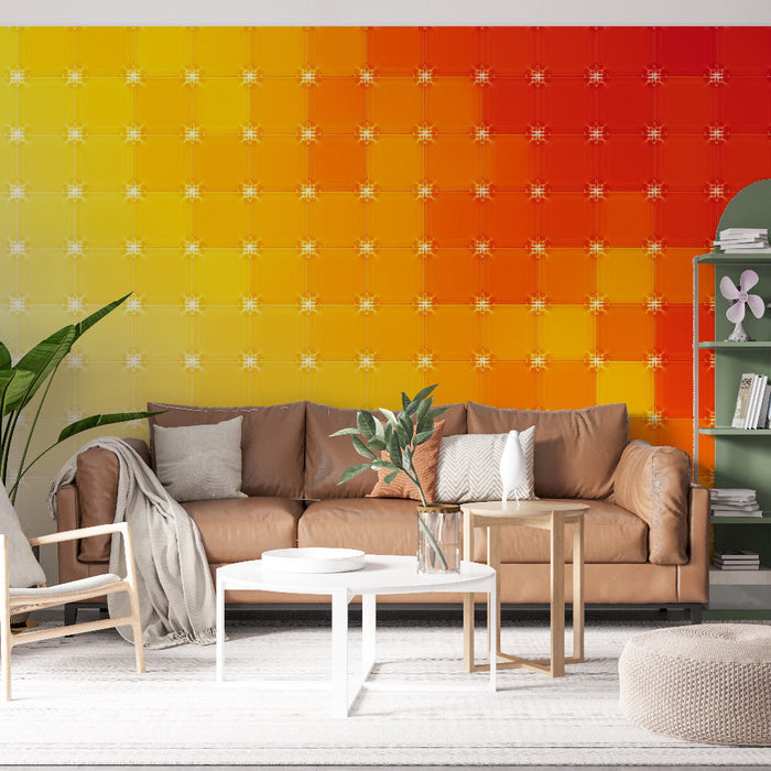 Tapetti lämmin gradientti | Kirkas oranssi ja keltainen gradienttikuvio