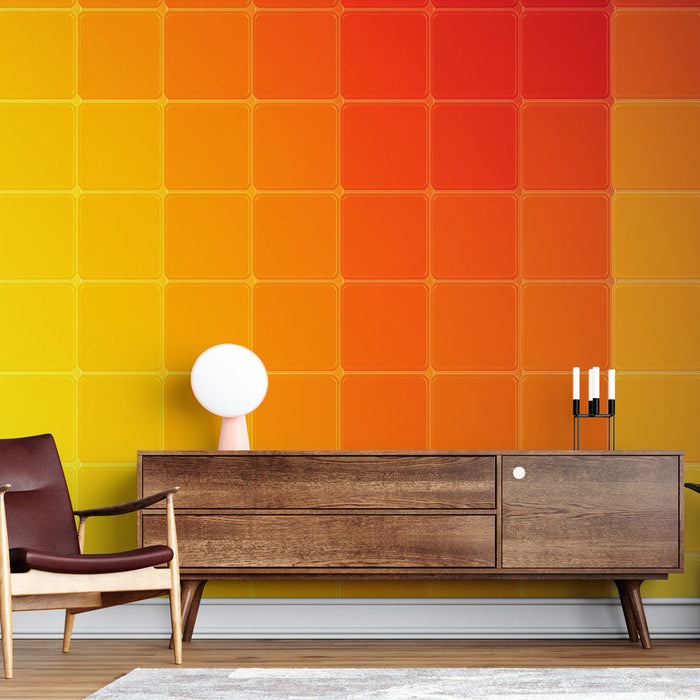 Fototapet sıcak gradyan | Sarı, turuncu ve parlak kırmızı tonları