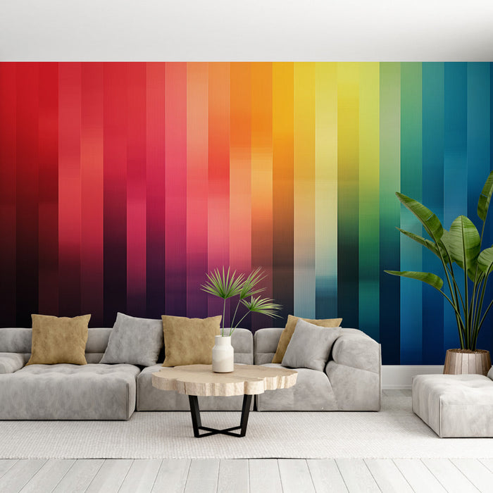 Tapet farverig gradient | Striber af lyse og moderne farver