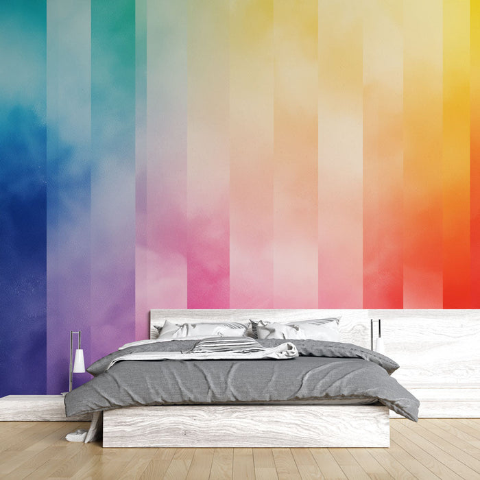 Tapet farverig gradient | En livlig blanding af nuancer, der spænder fra blå til rød
