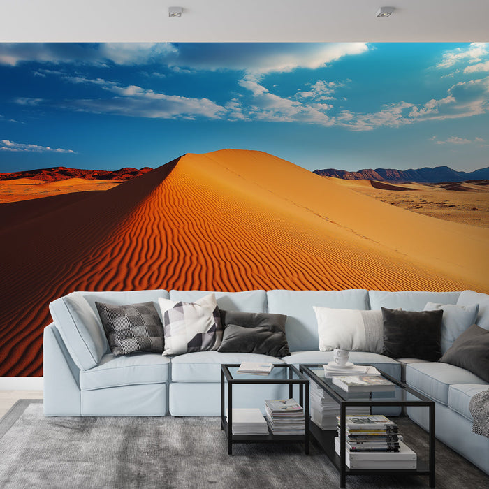 Papel pintado desert | Golden sand dunes under a blue sky