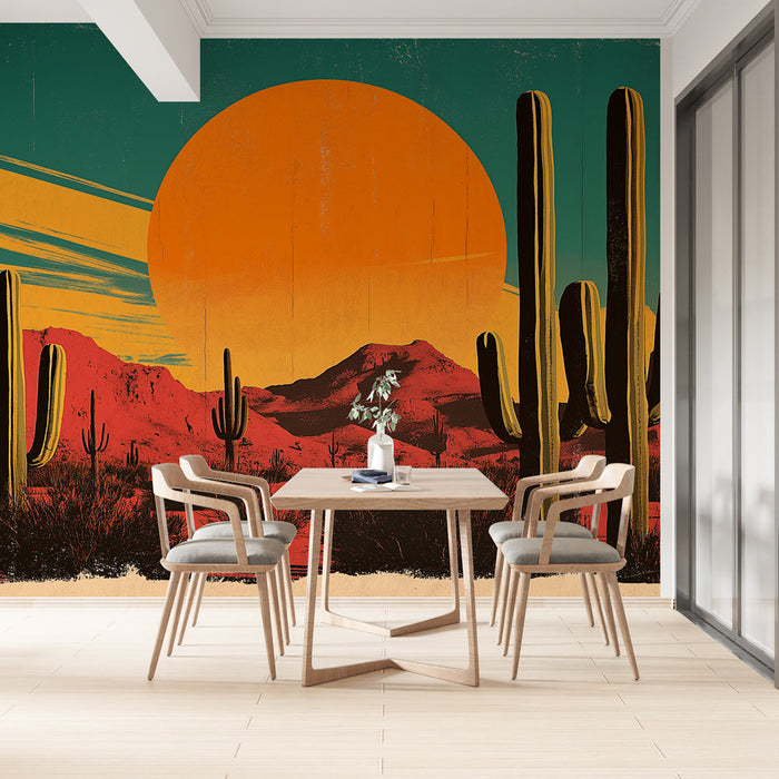 Mural Wallpaper Mexican Desert | Like a movie poster