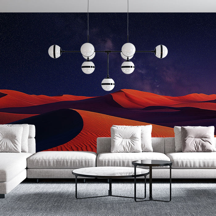 Carta da parati deserto rosso | Paesaggio notturno con dune straordinarie