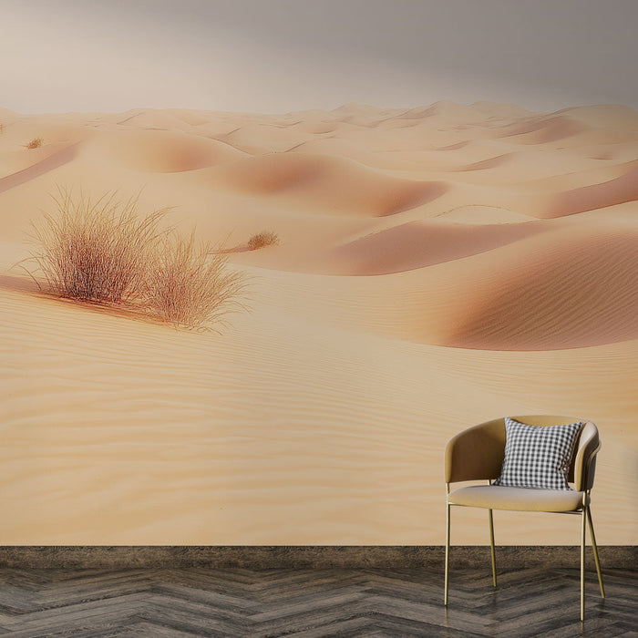 Mural Wallpaper desert sandy | Dunes and vintage vegetation