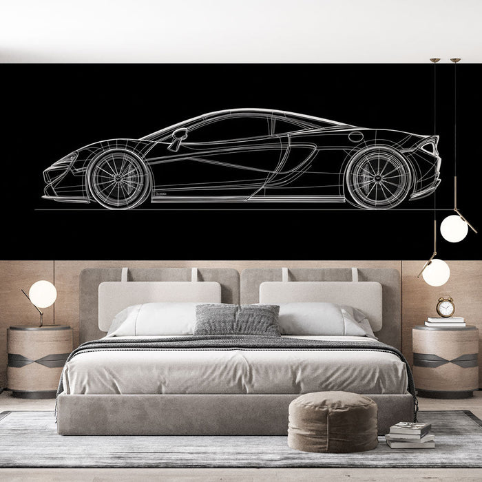 Tapet Design Bil | Skiss av McLaren P1