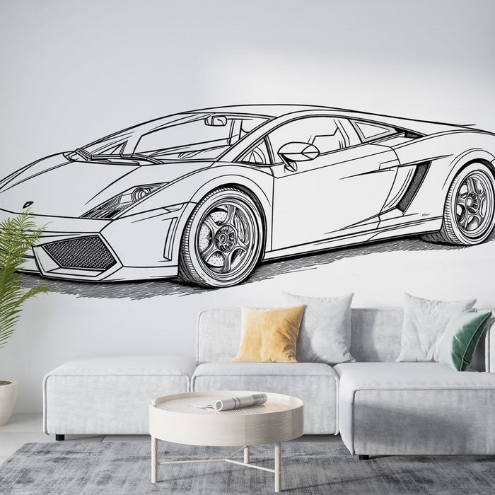 Tapeta risba avtomobila | Ilustracija Lamborghini Gallardo