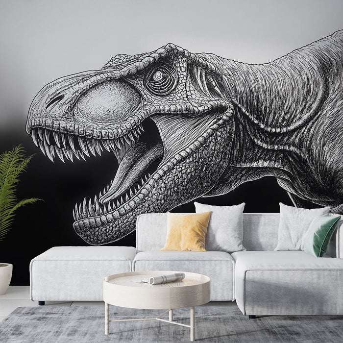 Foto Behang dinosaurus | Realistische illustratie van de Tyrannosaurus Rex