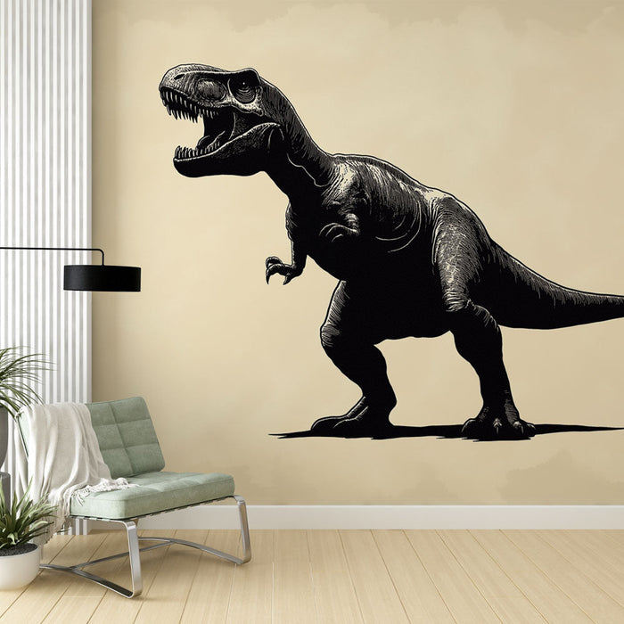 Mural Wallpaper dinosaur | Vintage Illustration of Tyrannosaurus Rex