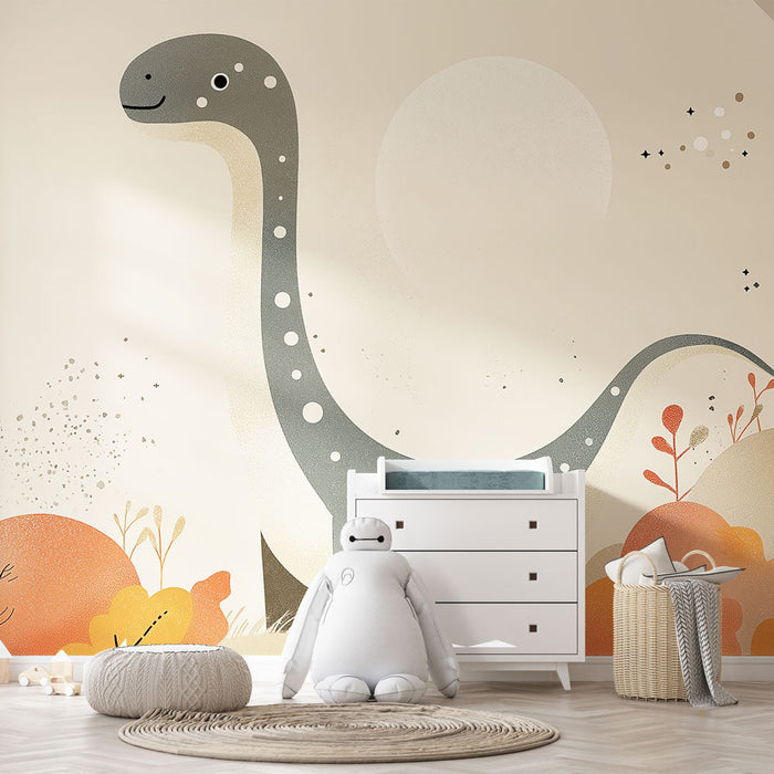 Mural Wallpaper dinosaur | Playful and colorful illustrations