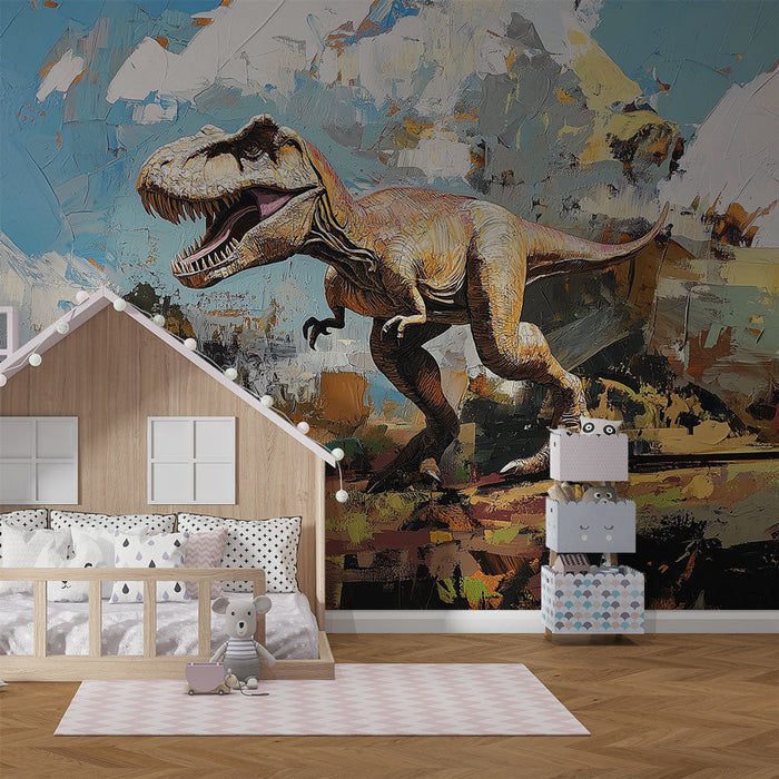 Mural Wallpaper dinosaur | Vibrant work in colors