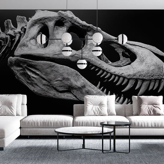 Mural Wallpaper dinosaur | Tyrannosaurus rex hode i detalj