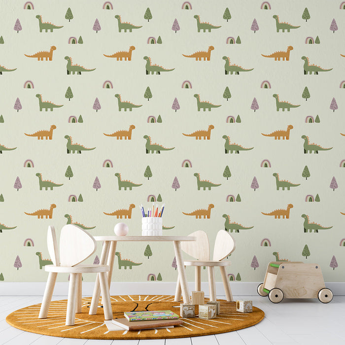 Tapete με δεινόσαυρους | Γοητευτικές εικόνες δεινοσαύρων και ουράνιων τόξων