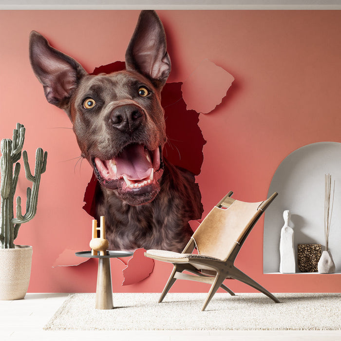 Foto Behang great-dane | 3D coming out of the wall