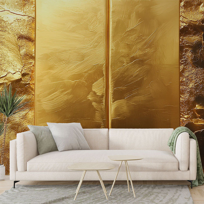 Papel pintado gold | Texturas ricas y variadas en un brillante dorado