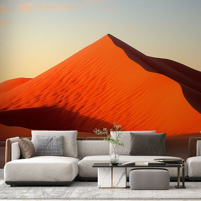 Falfestmény tapéta homokdűnék | Narancssárga dűnék naplementekor