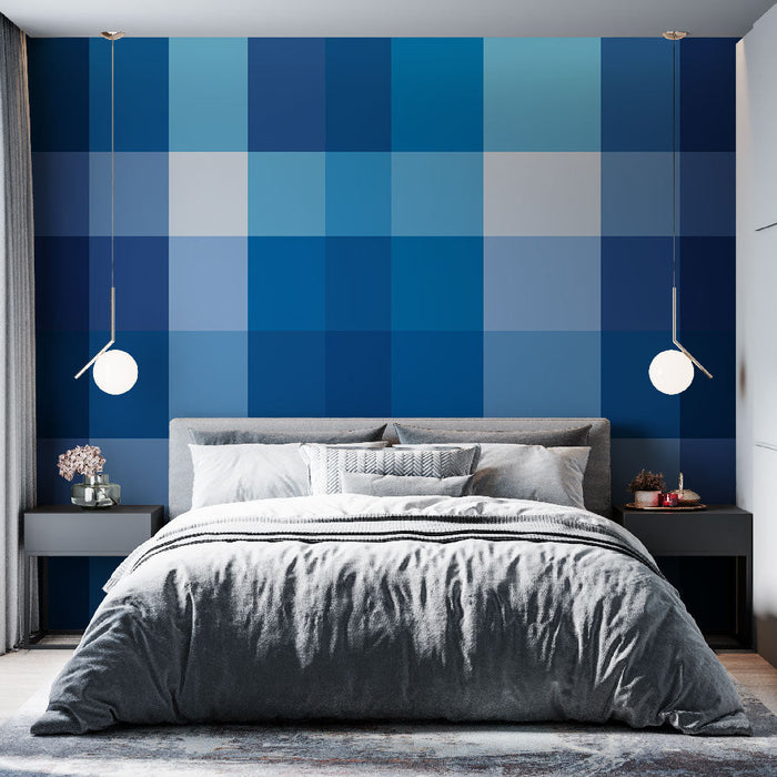 Фототапет | Квадрати в нюанси на синьото