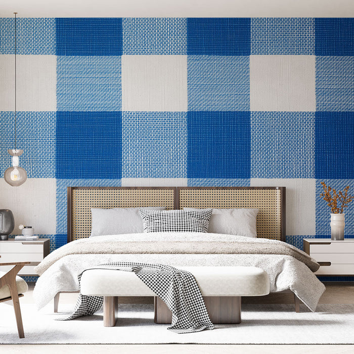 Muralna tapeta | Modri kavboj Tartan