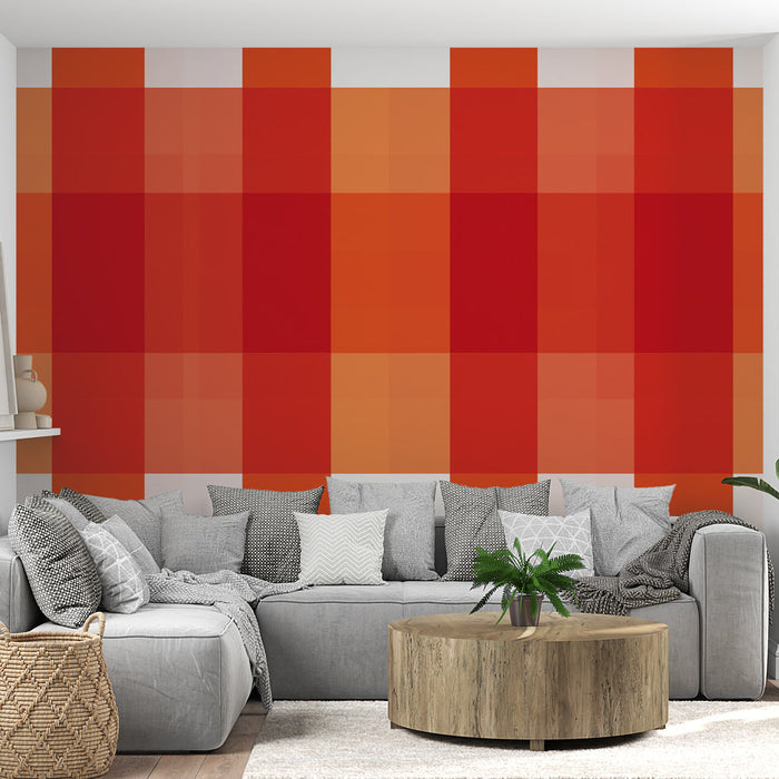 Seinatapeet | Tartan oranžides toonides