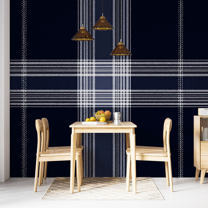 Fototapet Skotsk | Tartan nuancer af blå