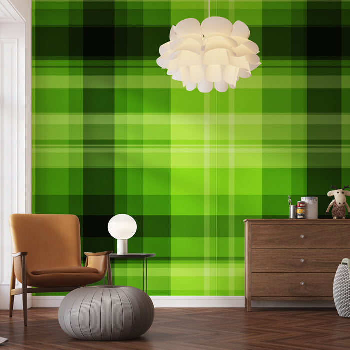 Шотландска тапета | Тартанови нюанси на зелено